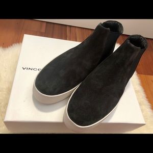 Vince Wade High Top Sneaker in Pewter sz 7.5